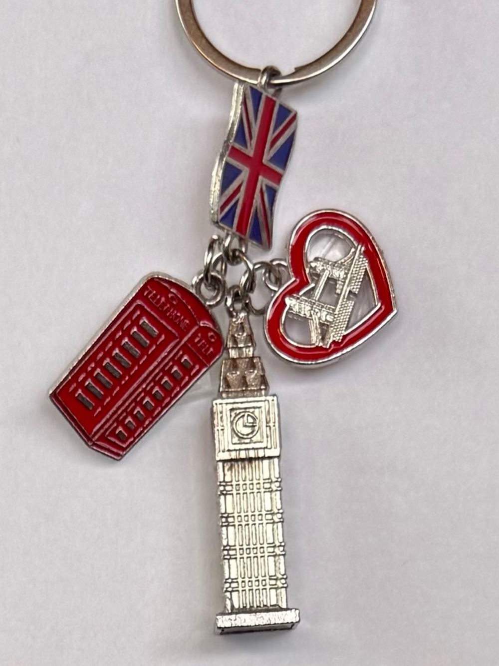 London Charm Keychain * Big Ben * Phone Box * Union Jack * Heart * Souvenir